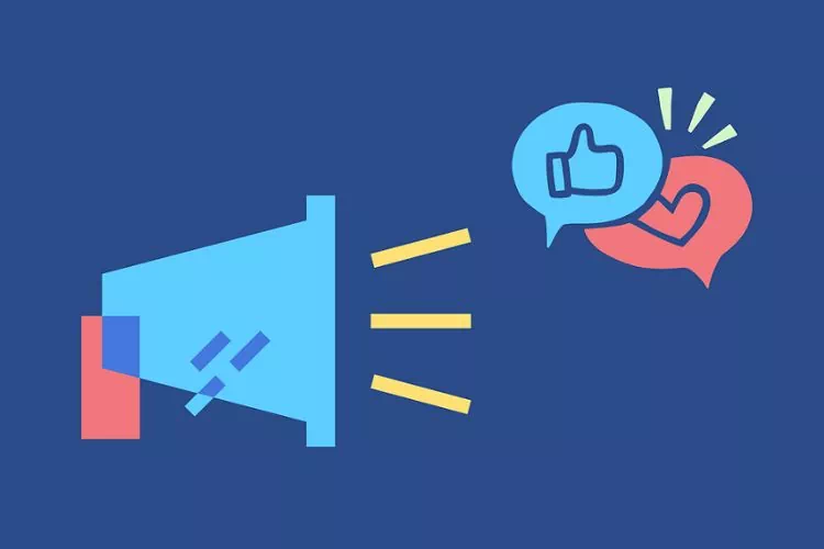 Personnes parlant à une audience et obtenant des likes en retour
