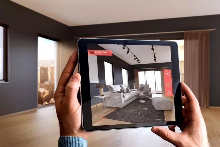 Appartement transformé sur une tablette grâce à la réalité augmentée