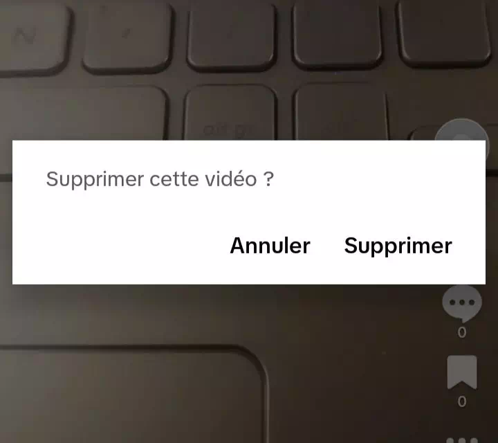Étape 3 pour supprimer une vidéo TikTok : confirmer la suppression