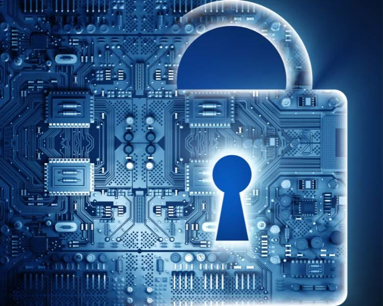 Cadenas et ouverture pour une clé sur une carte à puces ou une carte mère