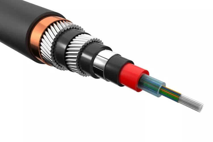 Câble de fibre optique blindé