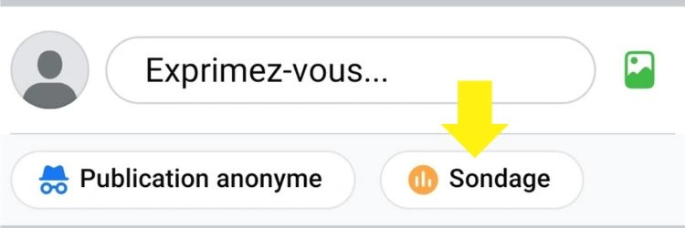 Sélectionner sondage dans le groupe choisit
