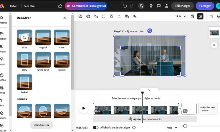 Outils de montage de vidéos professionnels marketing adobe express