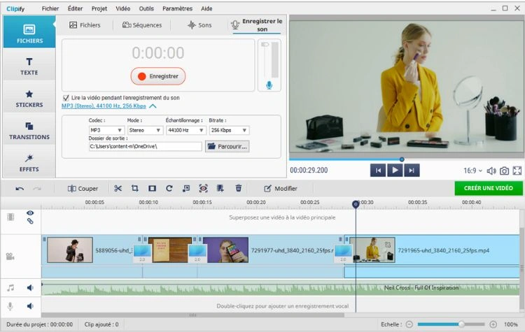 Outils de montage de vidéos professionnelles marketing clipify