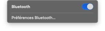Bluetooth sans la touche option