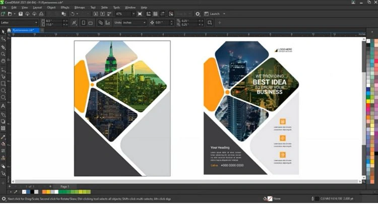 Coreldraw qui est l'un des meilleurs logiciels pour créer des affiches