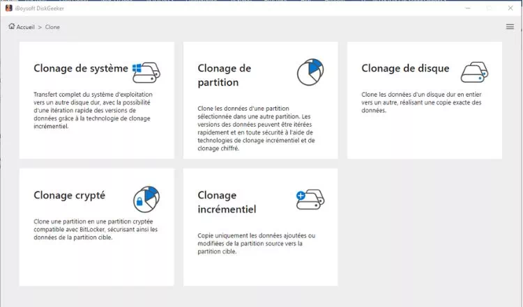 iBoysoft DiskGeeker : clonage