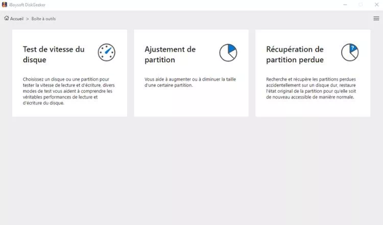 iBoysoft Diskgeeker : autres fonctionnalités