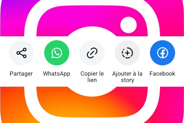 Représentation des partages des publications sur Instagram