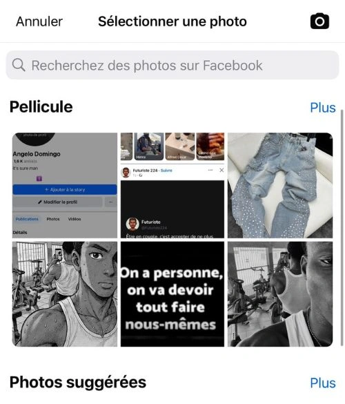 Sélectionner une photo de profil