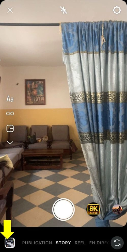 Cliquer en bas à gauche pour accéder à la galerie