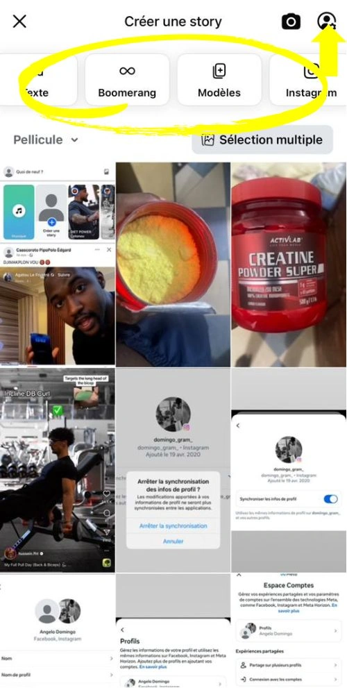 Personnaliser la story et cliquer sur le profil en haut à droite pour avoir accès à la confidentialité