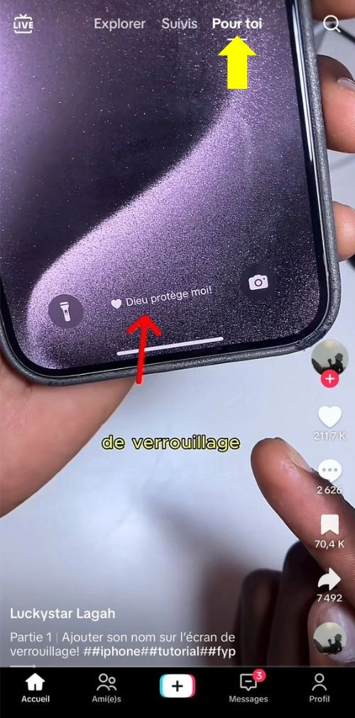 Cliquer sur Pour moi