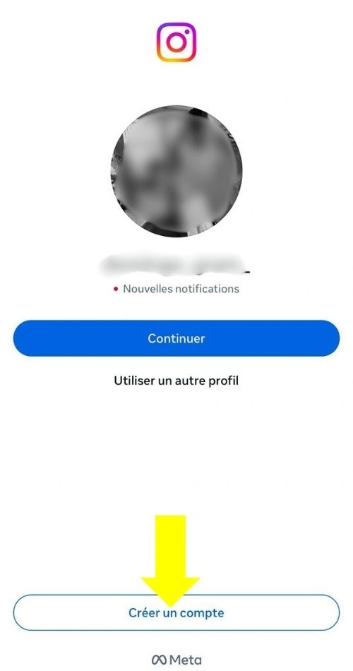 Cliquer sur créer un compte
