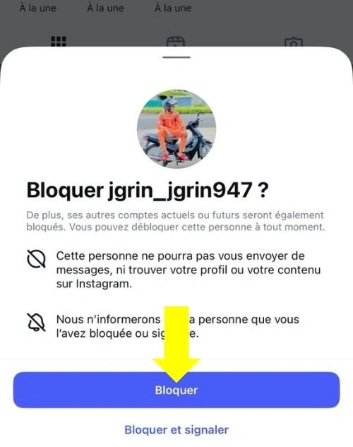 Confirmer le blocage