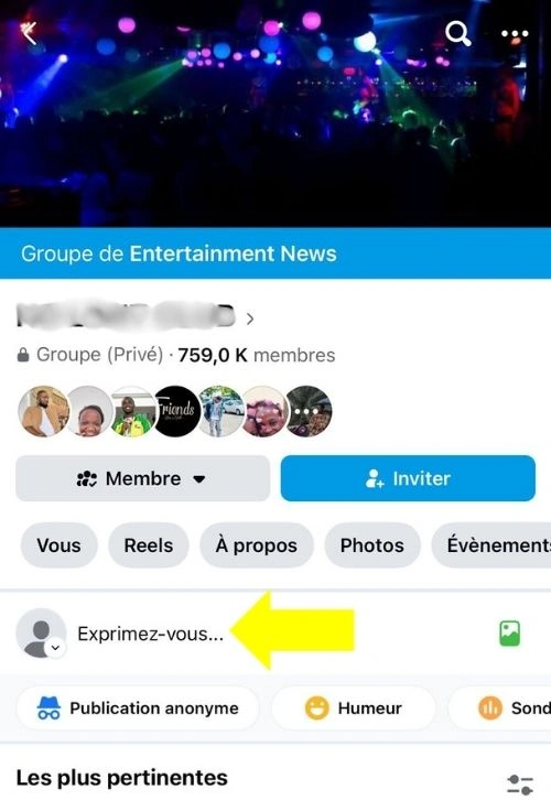 Cliquer sur Exprimez-vous