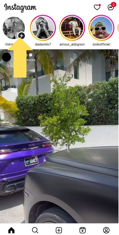 Cliquer sur ma story