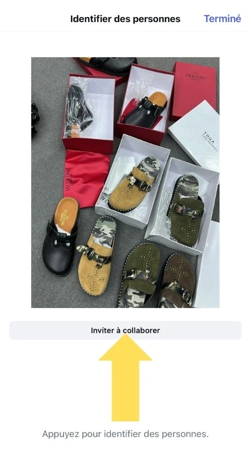 Cliquer sur Inviter à collaborer