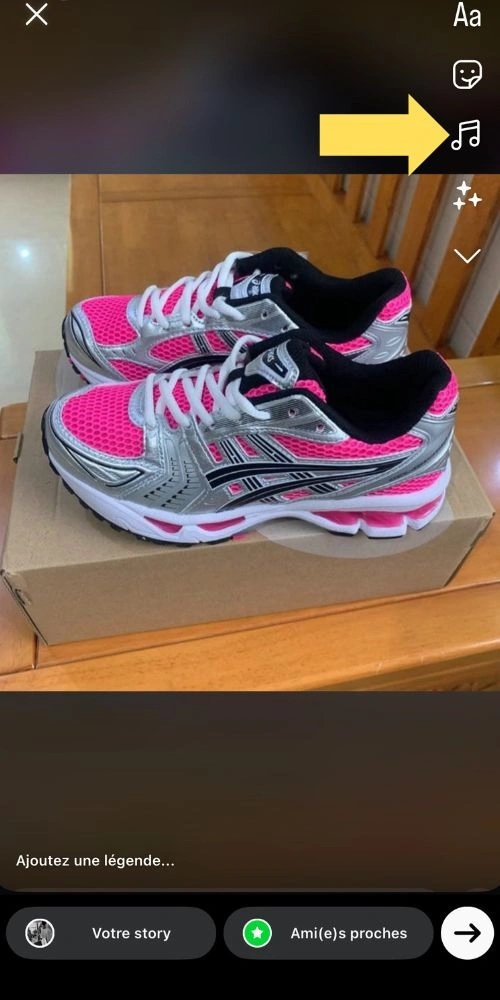 Cliquer sur l'icône de musique