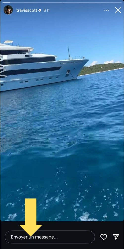 Cliquer en bas sur Envoyer un message