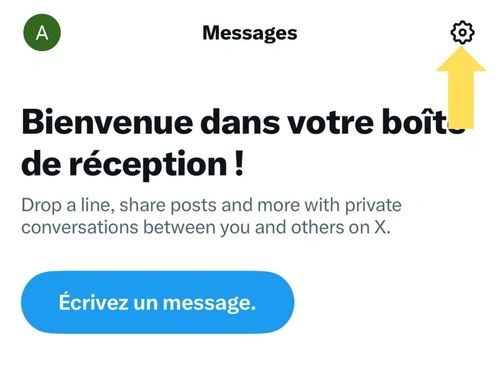Cliquer sur paramètre