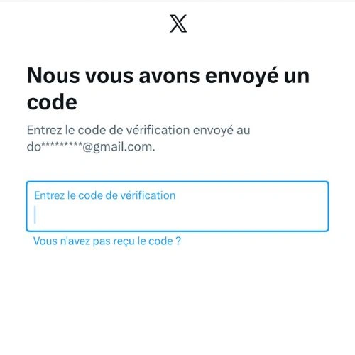 Mettre le code reçu