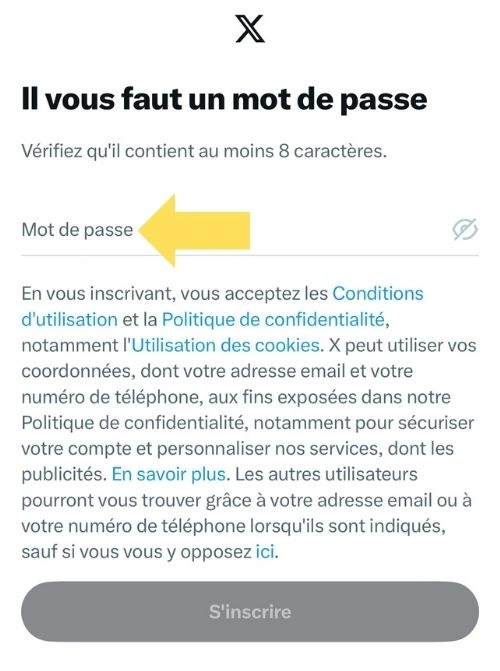 Créer un mot de passe