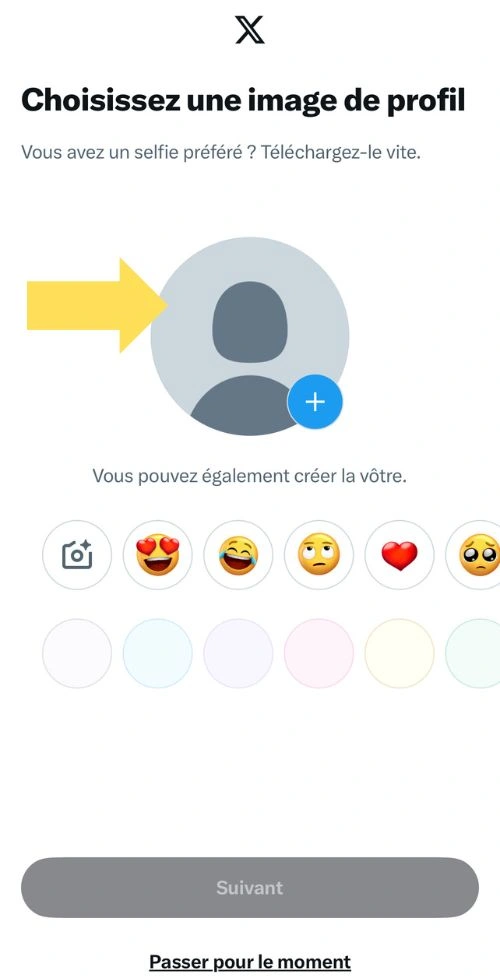 Ajouter une photo de profil