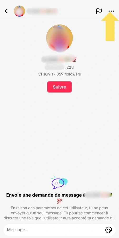 Cliquer sur trois points en haut à droite