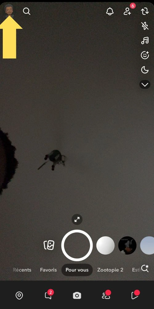 Cliquer sur le Bitmoji