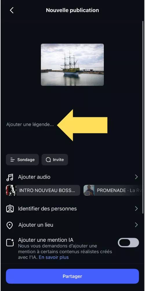 Ajouter une légende