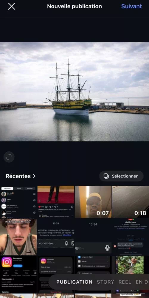 Sélection une image