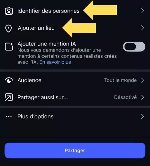 Marquage et la localisation de l'image