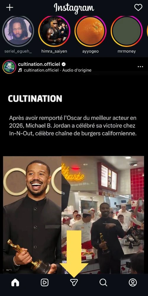 Cliquer sur Messagerie