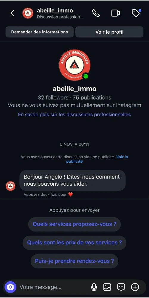 Conversation standard Instagram