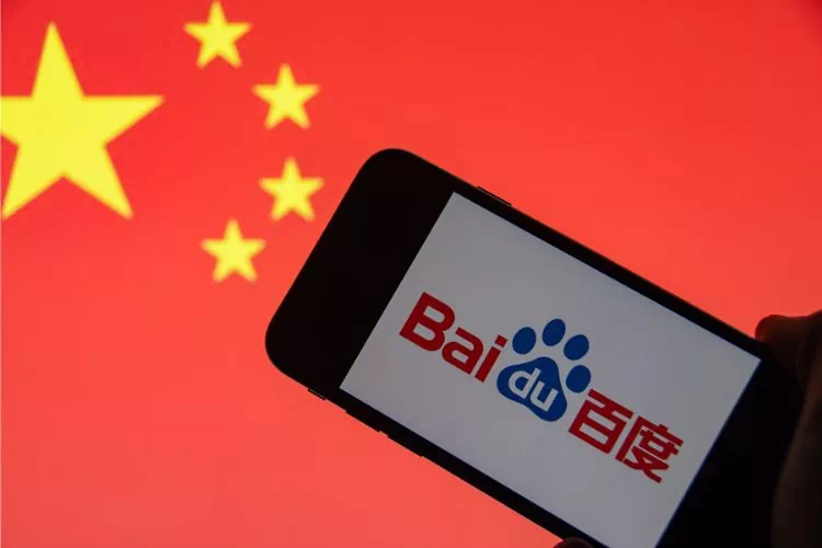 Logo de Baidu et le drapeau de Chine
