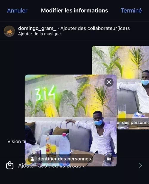 Modifier l'ordre des photos