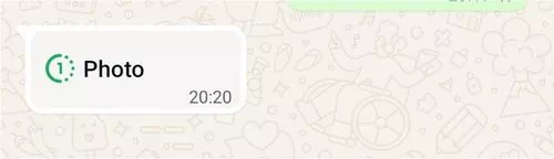 Photo éphémère envoyé