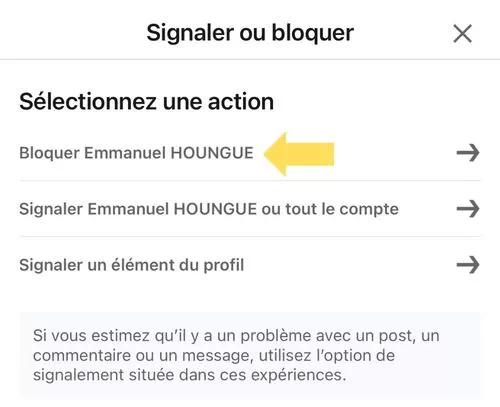 Bloquer cette personne
